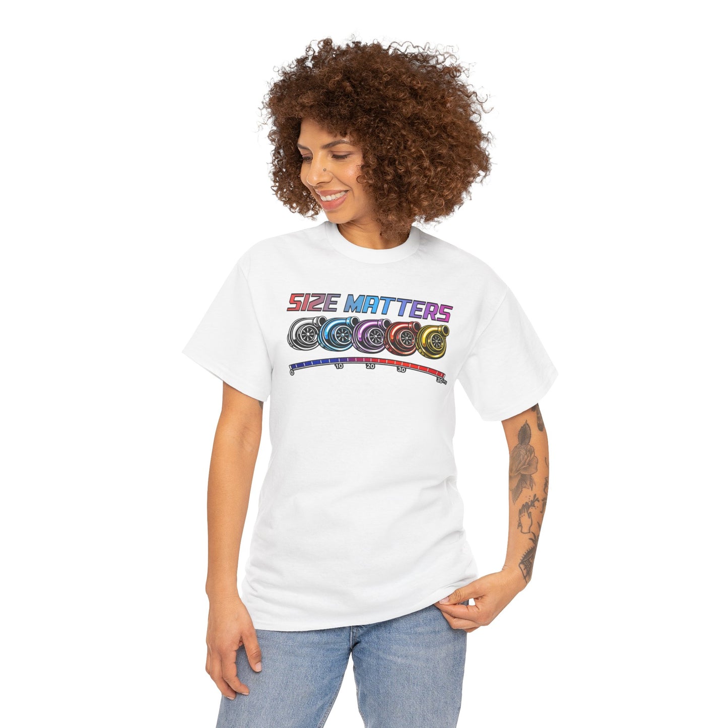 Size Matters (Multi Coloured) - T-Shirt