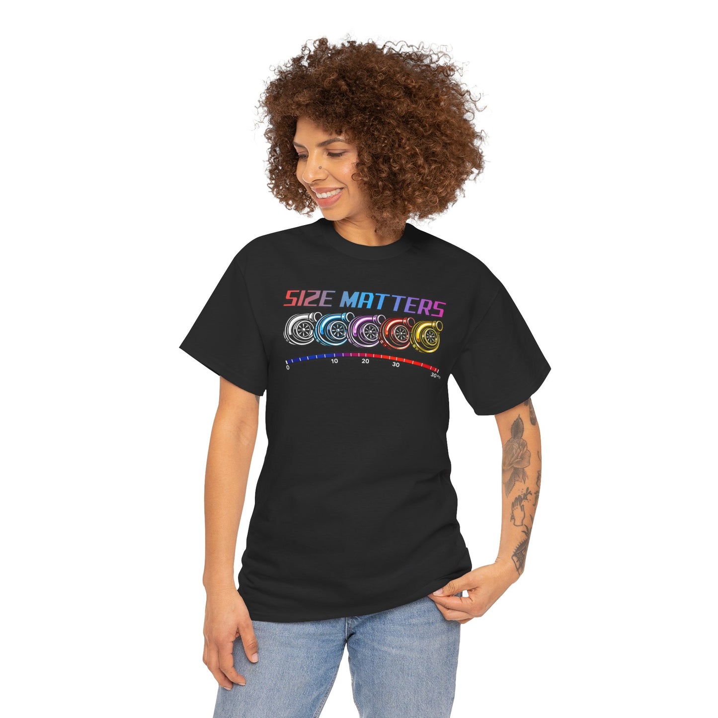 Size Matters (Multi Coloured) - T-Shirt